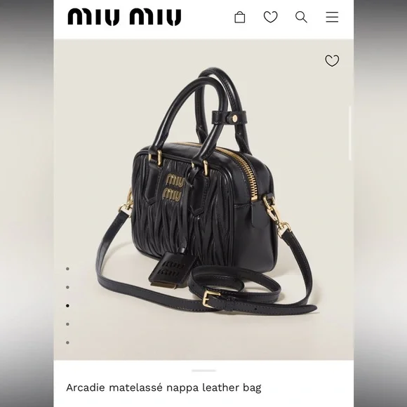 ISO IN SEARCH OF! Miu Miu Arcadie Matelasse Nappa Leather Bag - Picture 3 of 3